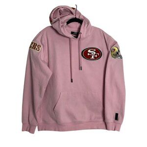 Pro Standard San Francisco 49ers Pink NFL Patches Hoodie Sweatshirt Size XL